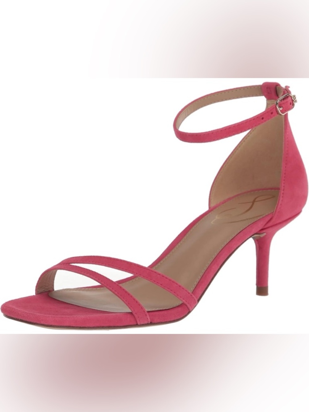 Sam Edelman Peonie Fuchsia Suede Strappy Kitten Heel Sandals - Size 8.5 (NIB)